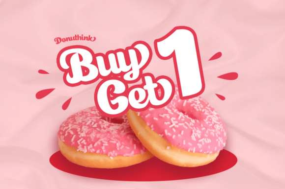 Donut Catchy Font Poster 5