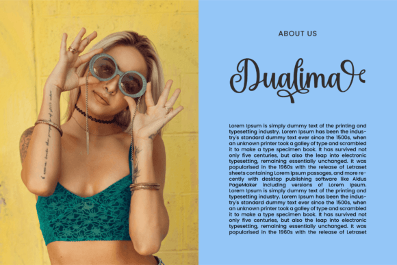 Dualima Font Poster 9