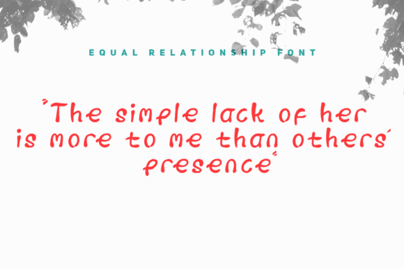 Equal Relationship Font Poster 3