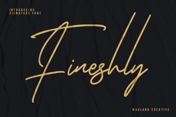 Fineshly Signature Font