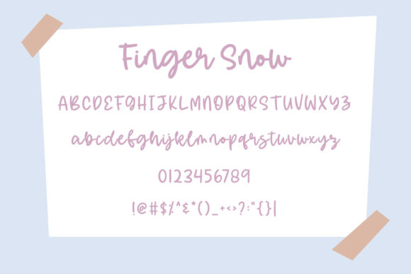 Finger Snow Font Poster 3