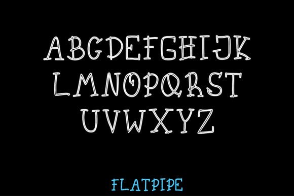 Flat Pipe Font Poster 2