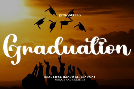 Graduation Font - Font Canyon