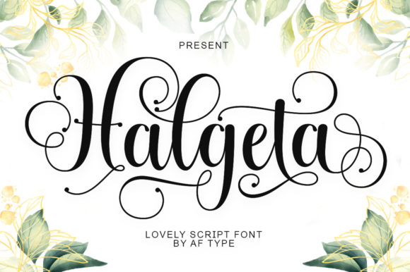 Halgeta Lovely Script Font Poster 8