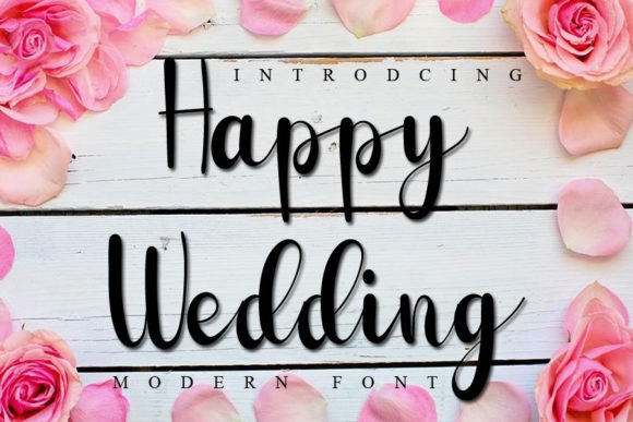 Happy Wedding Font Poster 2