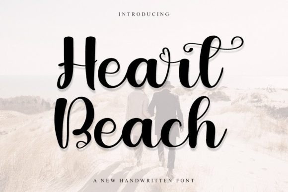 Heart Beach Font Poster 1