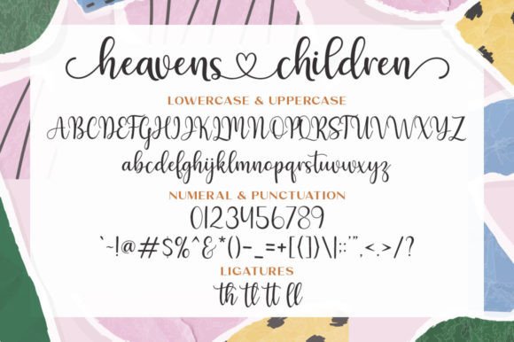 Heavens Children Duo Font Poster 5