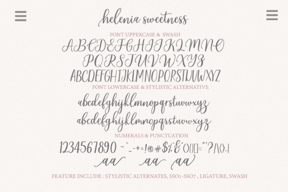 Helenia Sweetness Font Poster 10