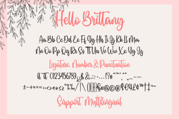 Hello Brittany Font Poster 6