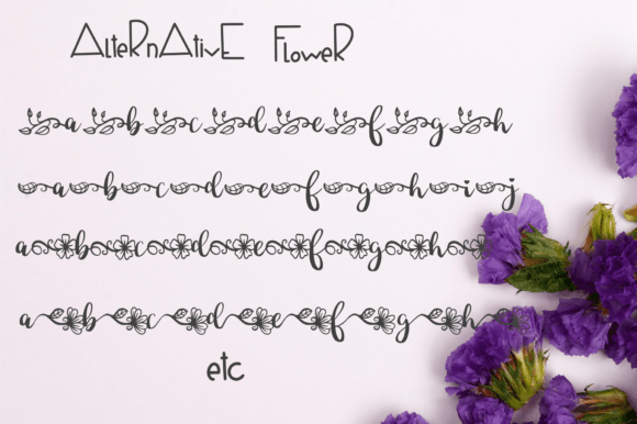 Hello Floral Font Poster 5