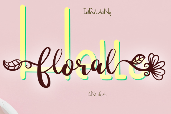 Hello Floral Font Poster 7