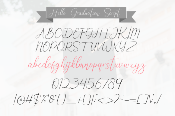 Hello Graduation Font Poster 9