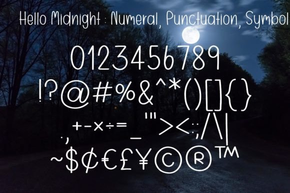 Hello Midnight Font Poster 4