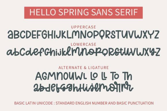 Hello Spring Font Poster 2