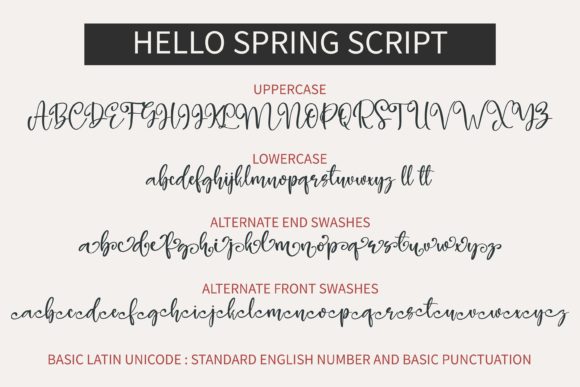 Hello Spring Font Poster 3