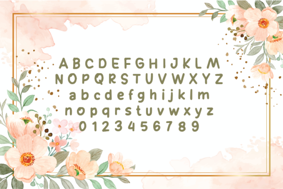 Hola Flower Font Poster 2