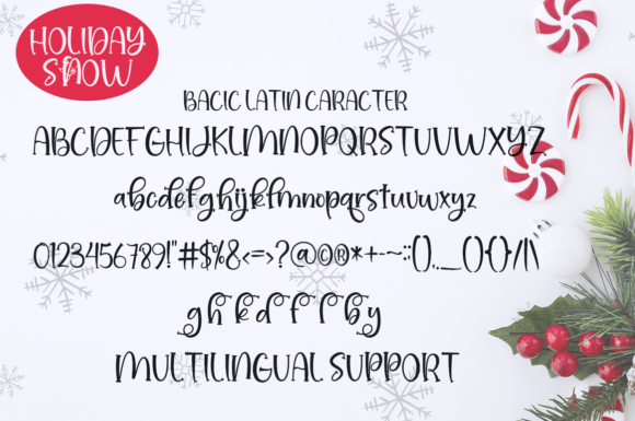 Holiday Snow Font Poster 5