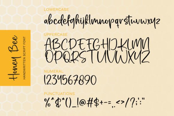 Honey Bee Font Poster 6