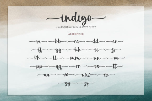 Indigo Font Poster 8