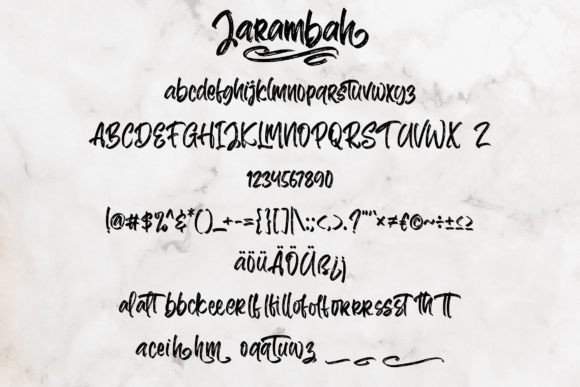 Jarambah Font Poster 5