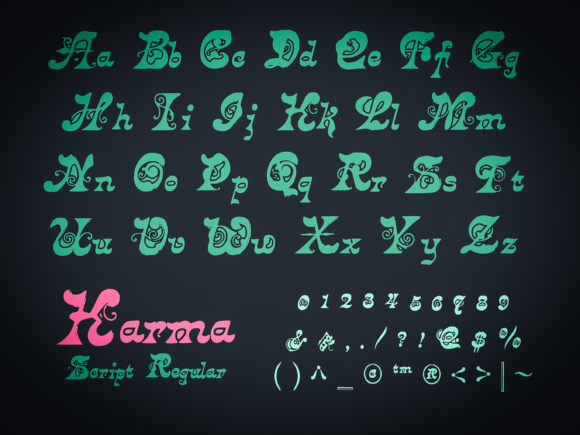 Karma Script Duo Font Poster 2