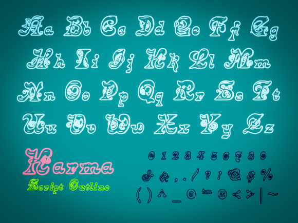 Karma Script Duo Font Poster 4