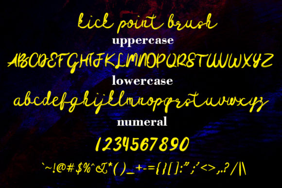 Kick Point Brush Font Poster 5