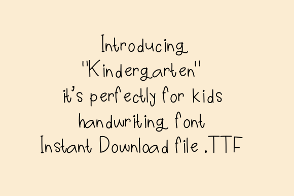 Kindergarten Font Poster 2