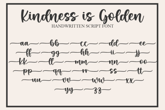 Kindness is Golden Font Poster 6