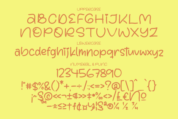 Lemon Sunrise Font Poster 13