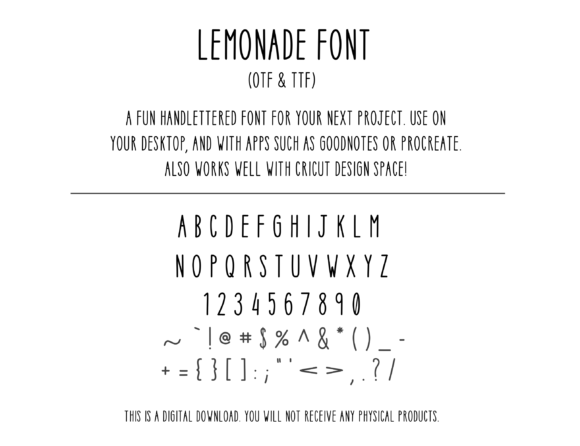 Lemonade Font Poster 2