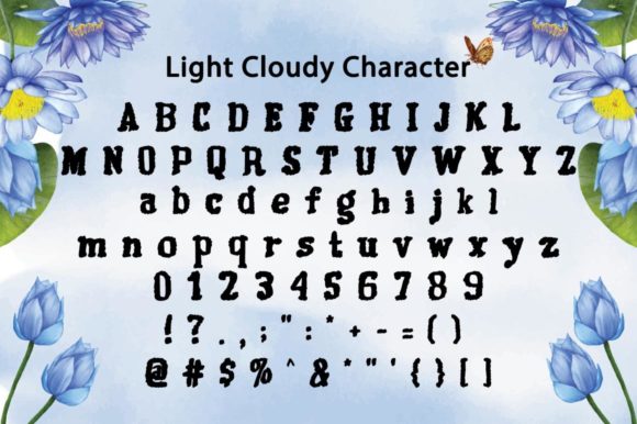 Light Cloudy Font Poster 5