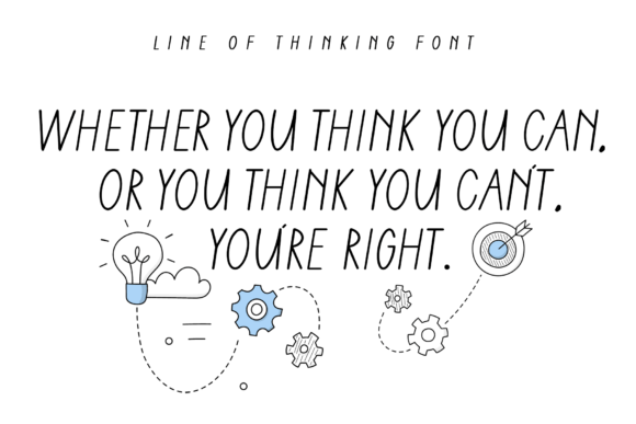 Line of Thinking Font Poster 3