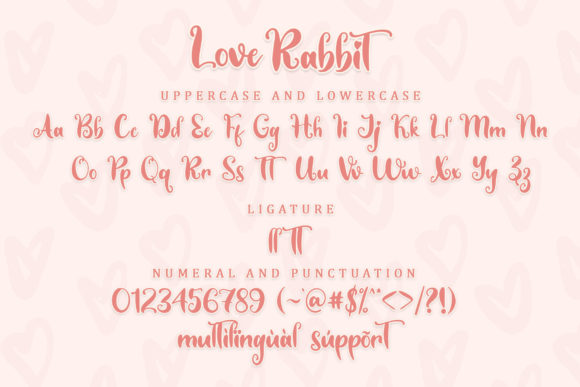 Love Rabbit Font Poster 6