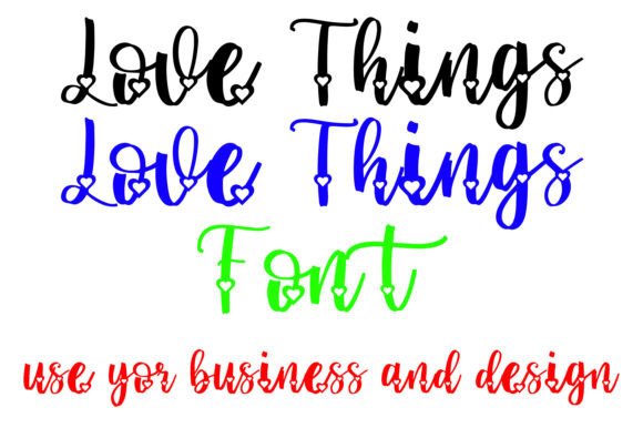 Love Things Font Poster 2