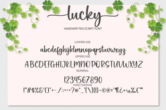 Lucky Font Poster 6