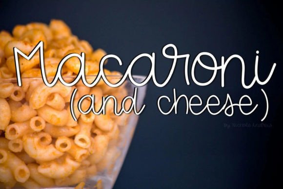 Macaroni and Cheese Font Poster 1