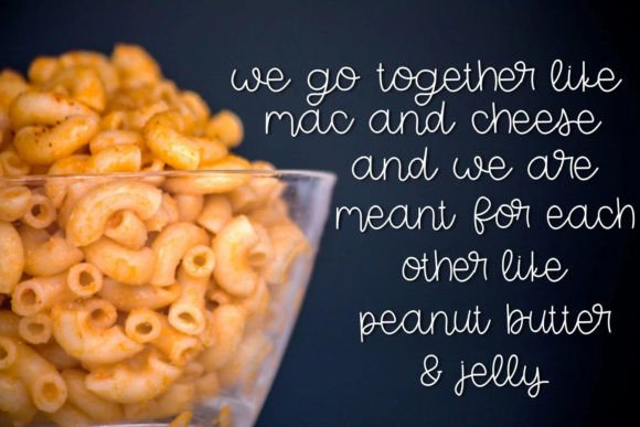 Macaroni and Cheese Font Poster 3