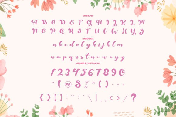 Mellania Script Font Poster 11