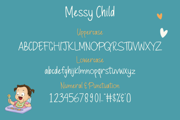Messy Child Font Poster 10