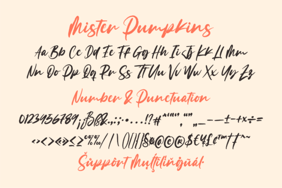 Mister Pumpkins Duo Font Poster 8