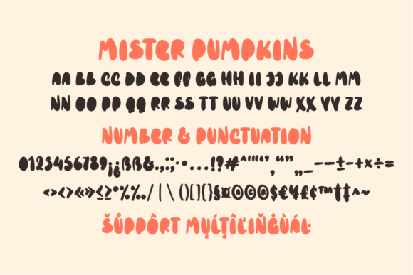 Mister Pumpkins Duo Font Poster 9