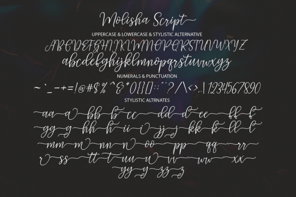 Molisha Script Font Poster 7