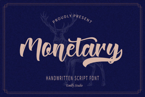 Monetary Font Poster 1