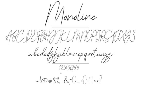 Monoline Font Poster 4