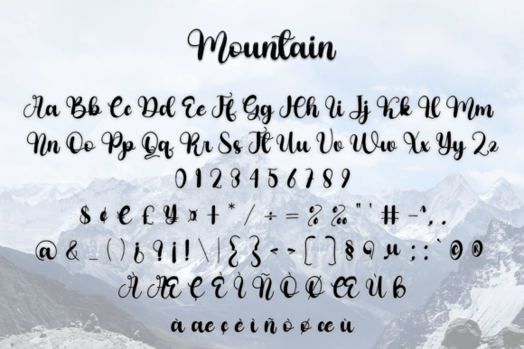 Mountain Font Poster 4