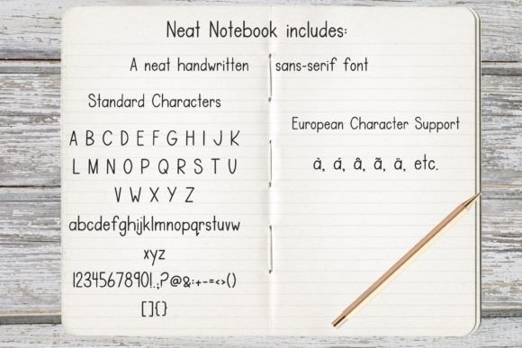 Neat Notebook Font Poster 9