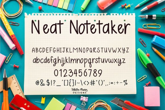Neat Notetaker Font Poster 2