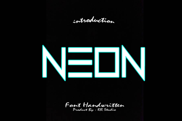 Neon Zeho Font Poster 3