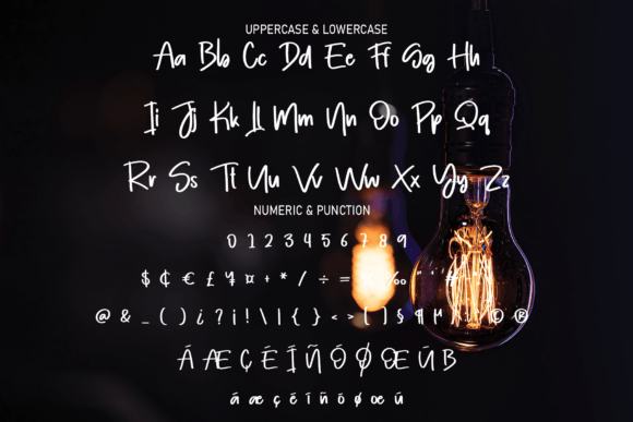 Night Light Font Poster 7